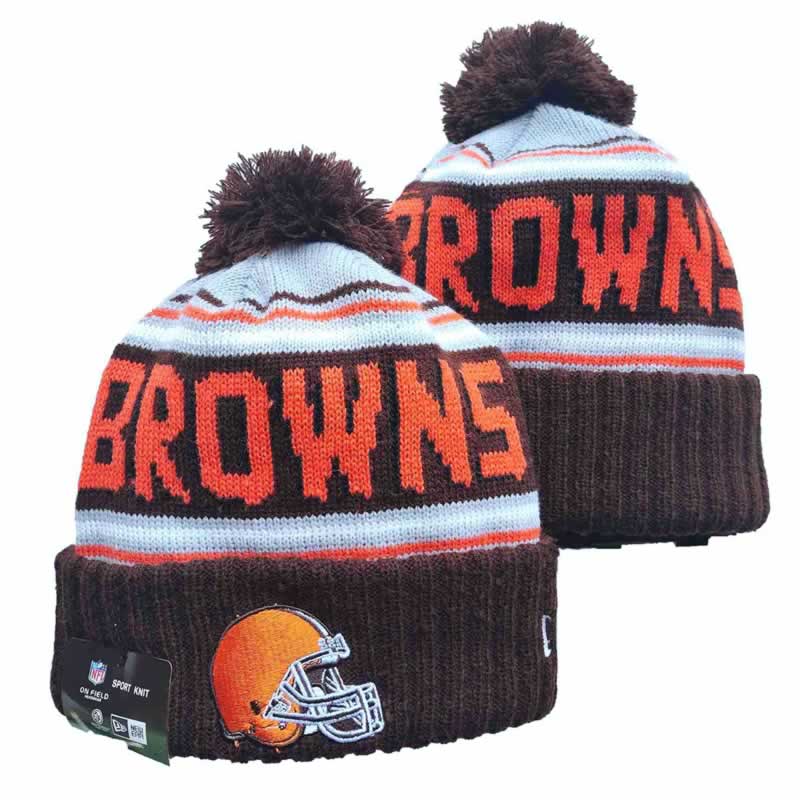 Browns Team Logo Brown Pom Cuffed Knit Hat YD,We sell and wholesale Browns Team Logo Brown Pom Cuffed Knit Hat YD on line form chian!